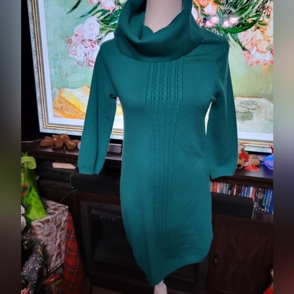 Charlie Paige‎ size small green sweater dress